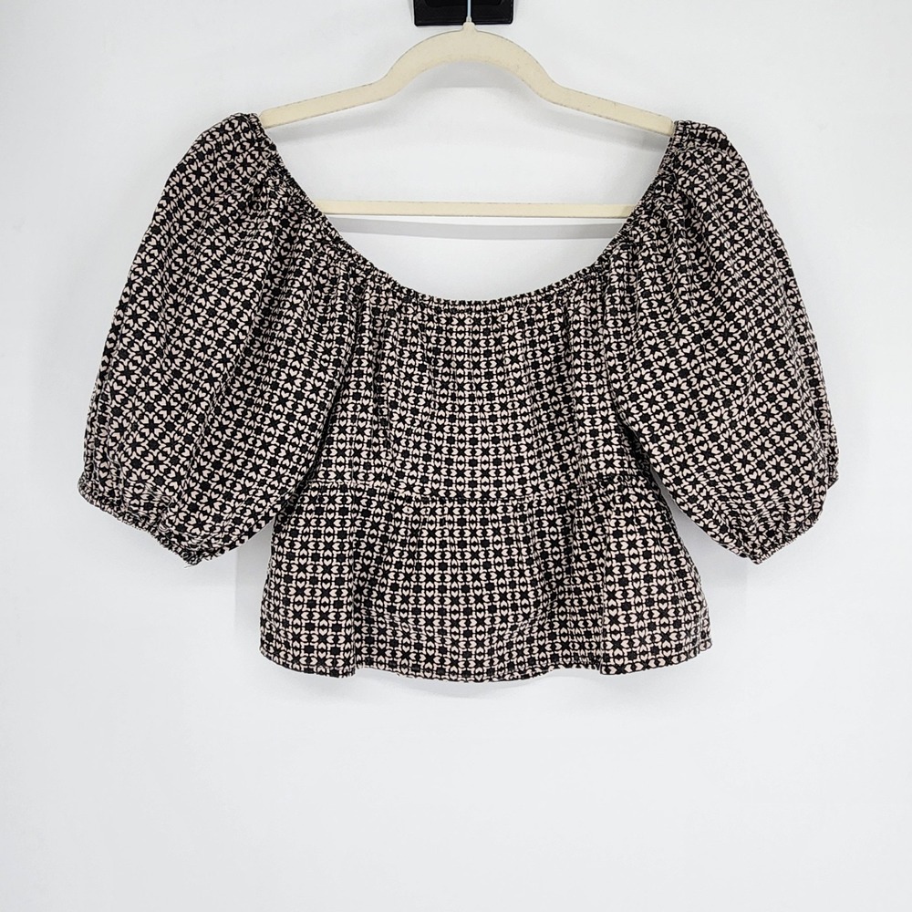 Sim&Sam 100% Cotton Babydoll Cropped Top Small Casual Feminine Beachy Fairy Boho